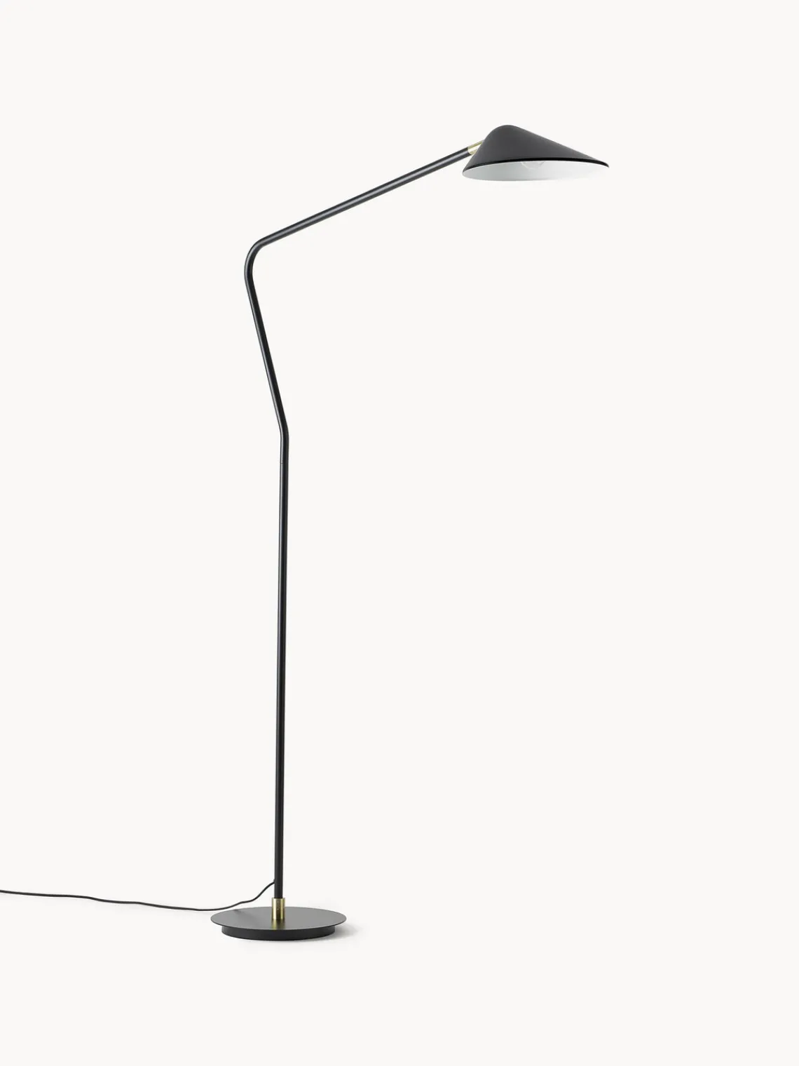 Lámparas De Pie|Lámparas De Techo>Westwing Collection Lámpara de lectura grande Neron Negro, latón