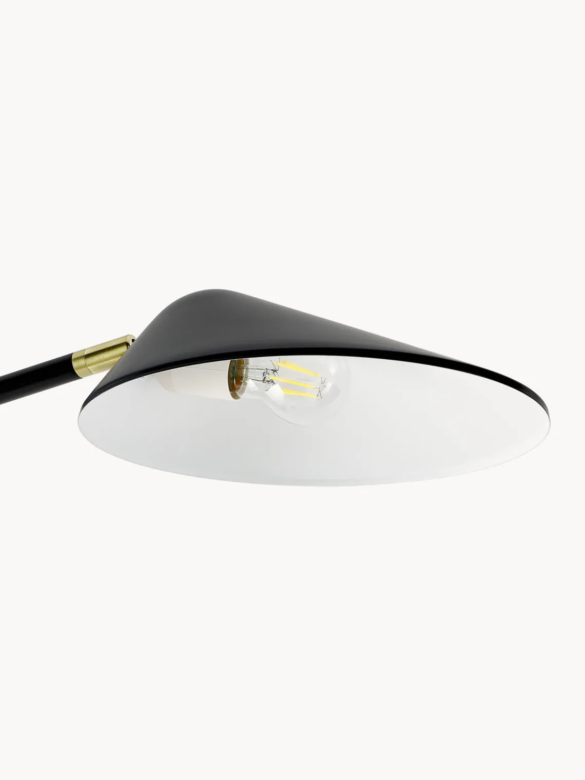 Lámparas De Pie|Lámparas De Techo>Westwing Collection Lámpara de lectura grande Neron Negro, latón