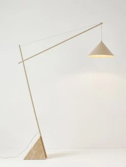 Online Lámpara de lectura grande de travertino Reyna Lámparas De Pie|Lámparas De Techo