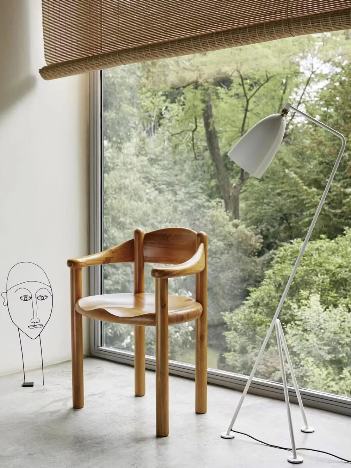 Lámparas De Pie|Lámparas De Techo>GUBI Lámpara de lectura pequeña regulable Gräshoppa Blanco brillante