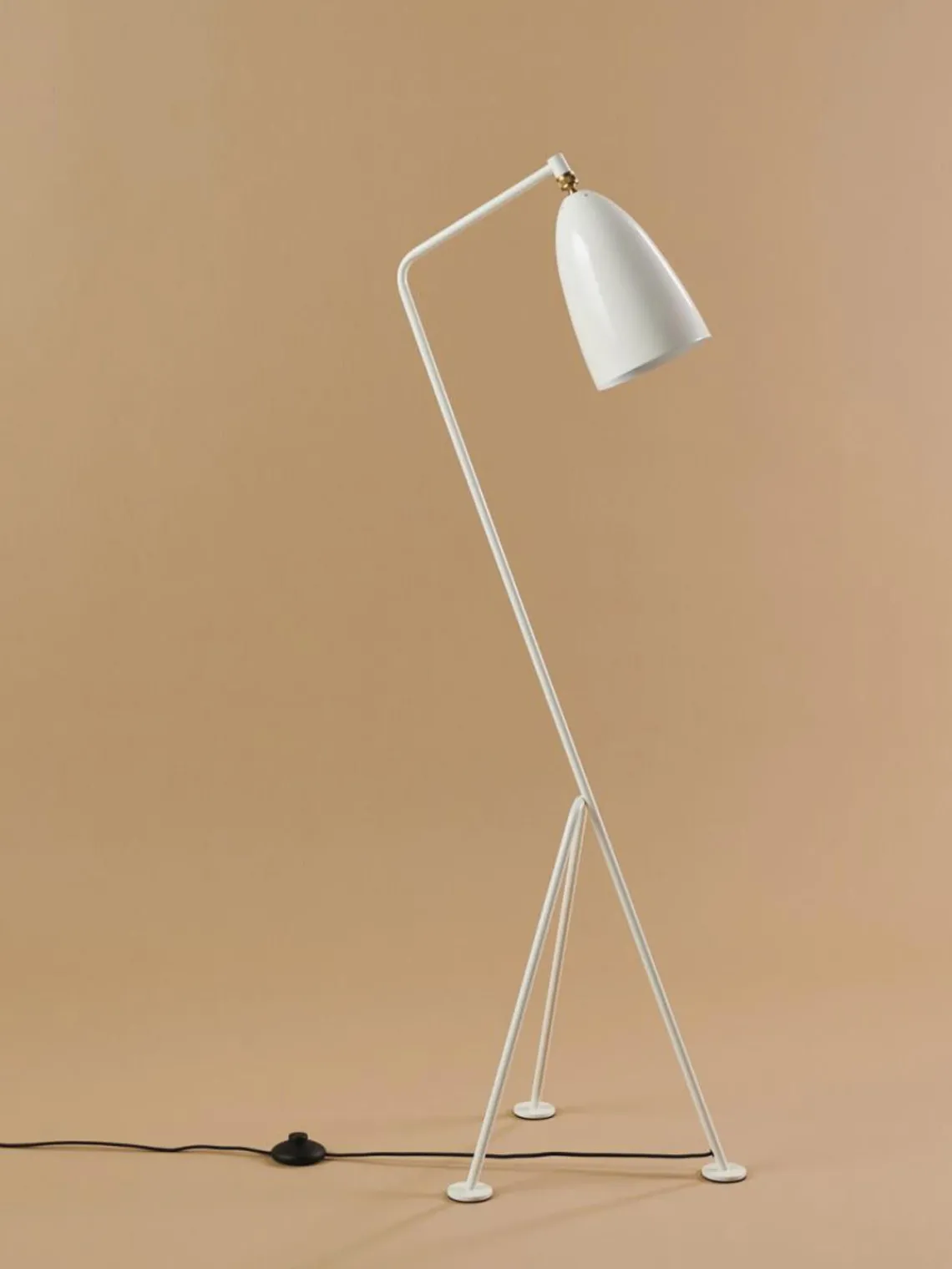 Lámparas De Pie|Lámparas De Techo>GUBI Lámpara de lectura pequeña regulable Gräshoppa Blanco brillante