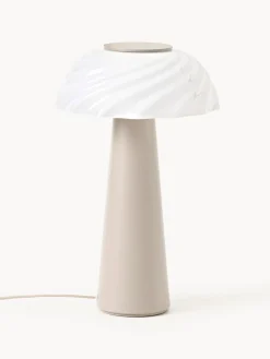 Lámparas De Mesa|Lámparas De Techo>Westwing Collection Lámpara de mesa Anya Blanco, beige claro