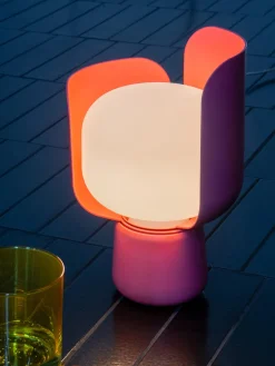 Lámparas De Mesa|Lámparas De Techo>FontanaArte Lámpara de mesa artesanal pequeña Blom Blanco, rojo coral