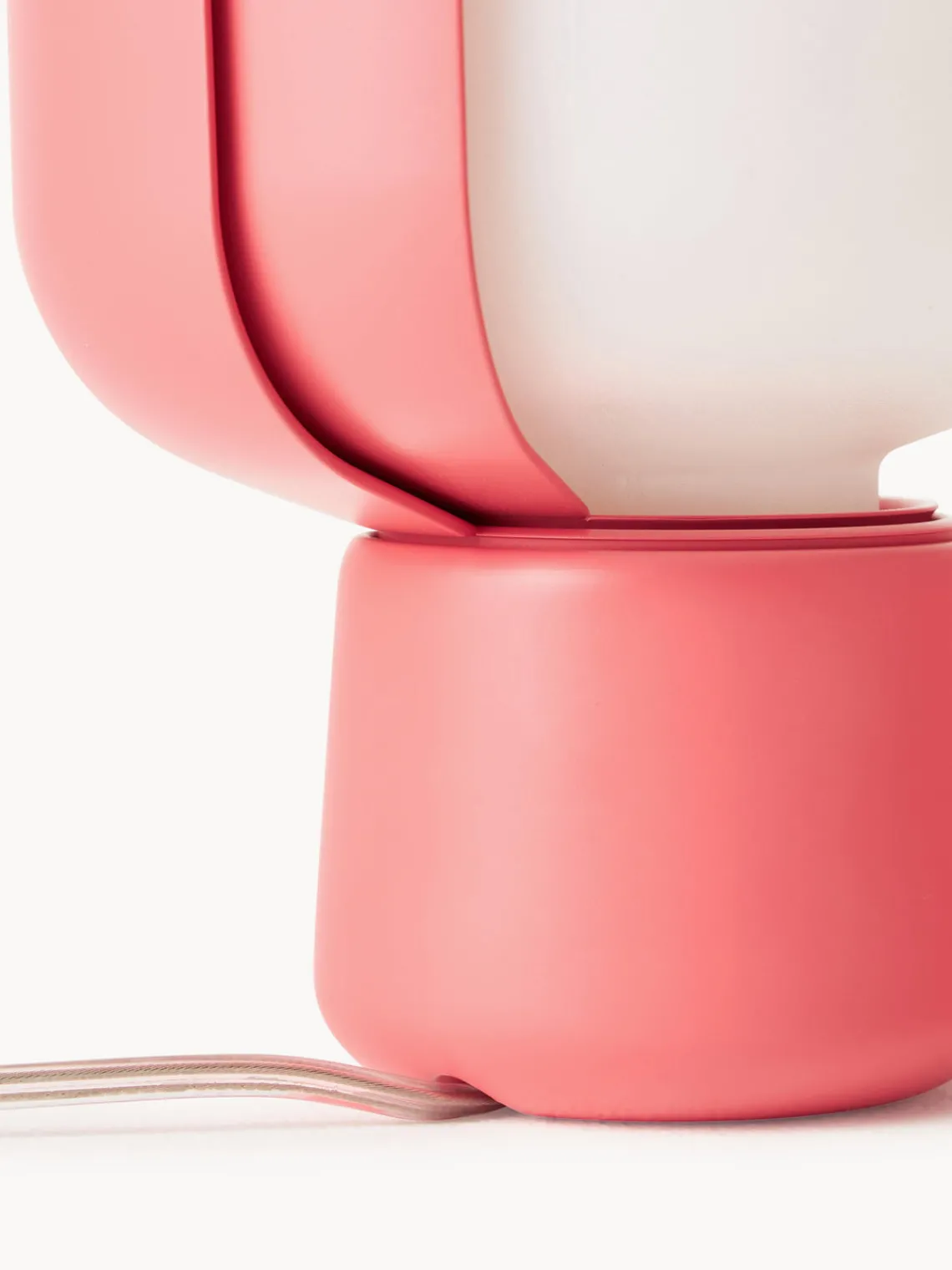 Lámparas De Mesa|Lámparas De Techo>FontanaArte Lámpara de mesa artesanal pequeña Blom Blanco, rojo coral