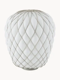 Lámparas De Mesa|Lámparas De Techo>FontanaArte Lámpara de mesa artesanal grande regulable Pinecone Blanco, plateado