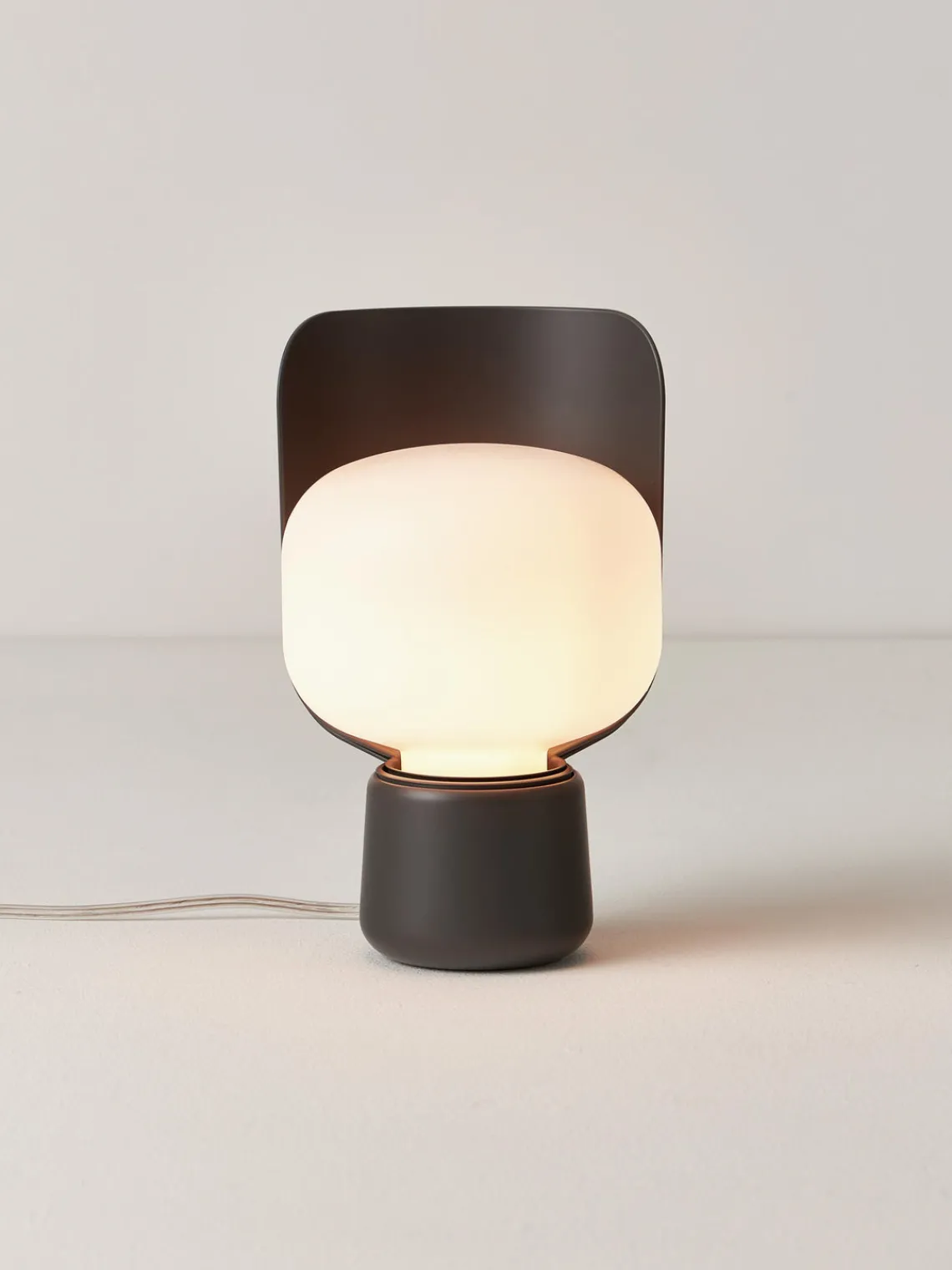 Lámparas De Mesa|Lámparas De Techo>FontanaArte Lámpara de mesa artesanal pequeña Blom Blanco, gris antracita