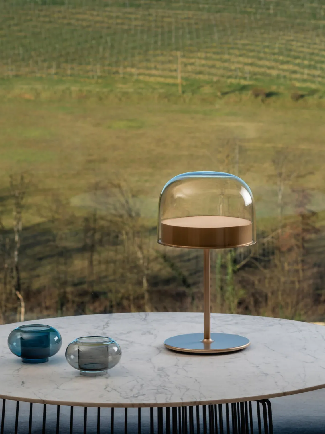 Outlet Lámpara de mesa artesanal LED regulable Equatore Lámparas De Mesa|Lámparas De Techo