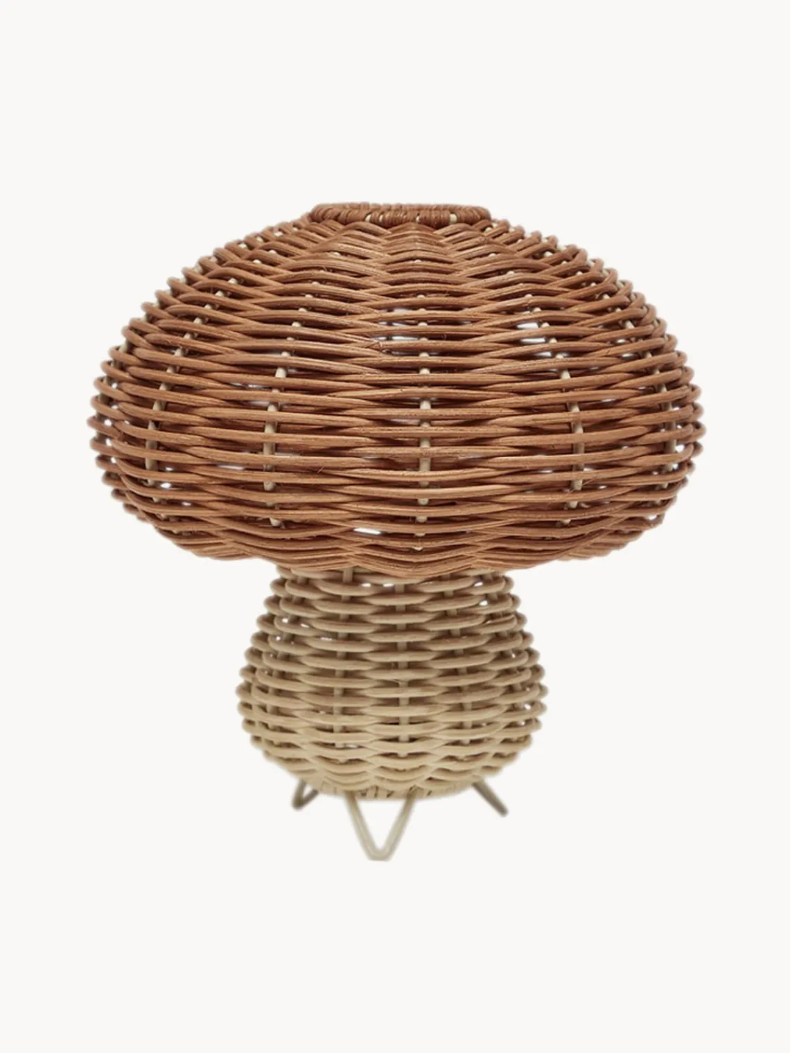 Decoración Infantil|Lámparas Infantiles>Oyoy Living Design Lámpara de mesa artesanal de ratán Mushroom, pórtatil