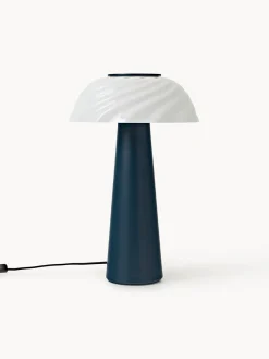 Lámparas De Mesa|Lámparas De Techo>Westwing Collection Lámpara de mesa artesanal Anya Azul oscuro