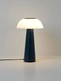 Lámparas De Mesa|Lámparas De Techo>Westwing Collection Lámpara de mesa artesanal Anya Azul oscuro