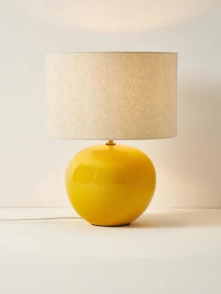 Lámparas De Mesa|Lámparas De Techo></noscript>Westwing Collection Lámpara de mesa de cerámica Marin Amarillo sol, beige claro