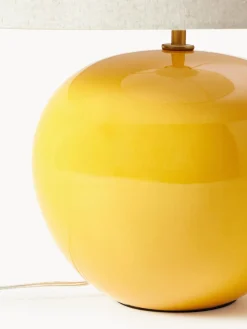Lámparas De Mesa|Lámparas De Techo></noscript>Westwing Collection Lámpara de mesa de cerámica Marin Amarillo sol, beige claro