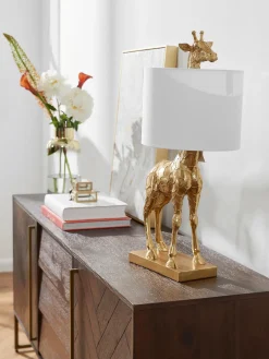 Hot Lámpara de mesa de diseño grande con pantalla de lino Epigaea Lámparas De Mesa|Lámparas De Techo