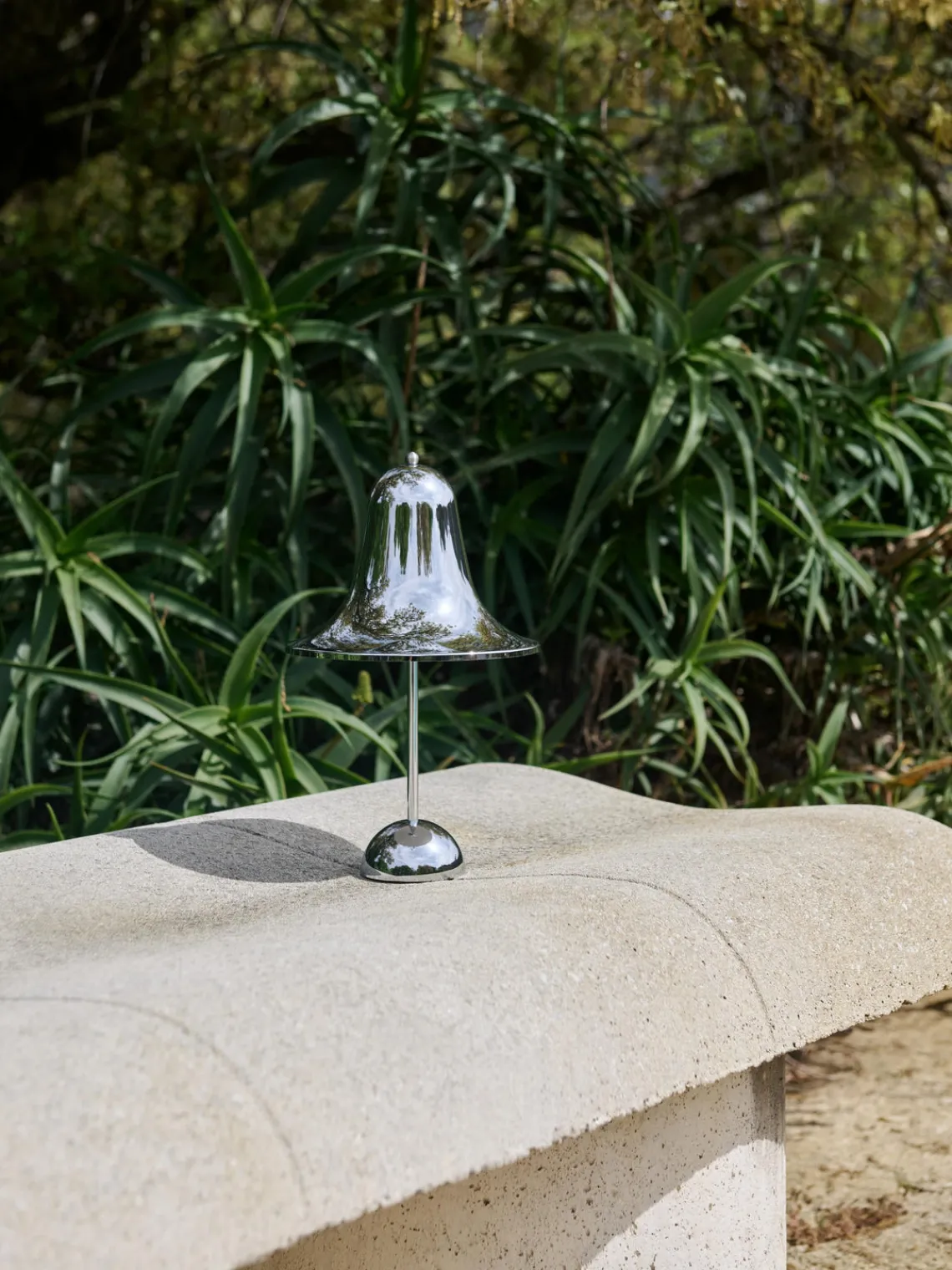 Lámparas De Mesa|Lámparas De Techo>Verpan Lámpara de mesa de diseño Verner Panton Pantop Plateado brillante