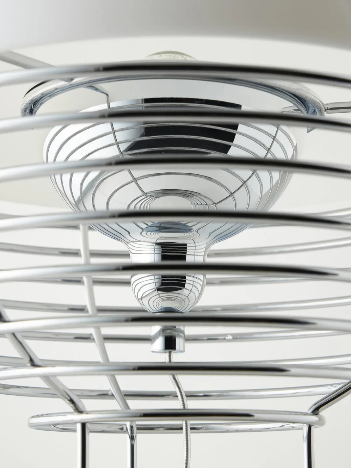 Lámparas De Mesa|Lámparas De Techo>Verpan Lámpara de mesa de diseño Verner Panton Wire Plateado, blanco