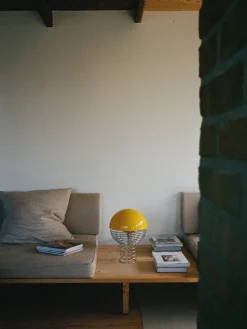 Lámparas De Mesa|Lámparas De Techo>Verpan Lámpara de mesa de diseño Verner Panton Wire Plateado, amarillo sol