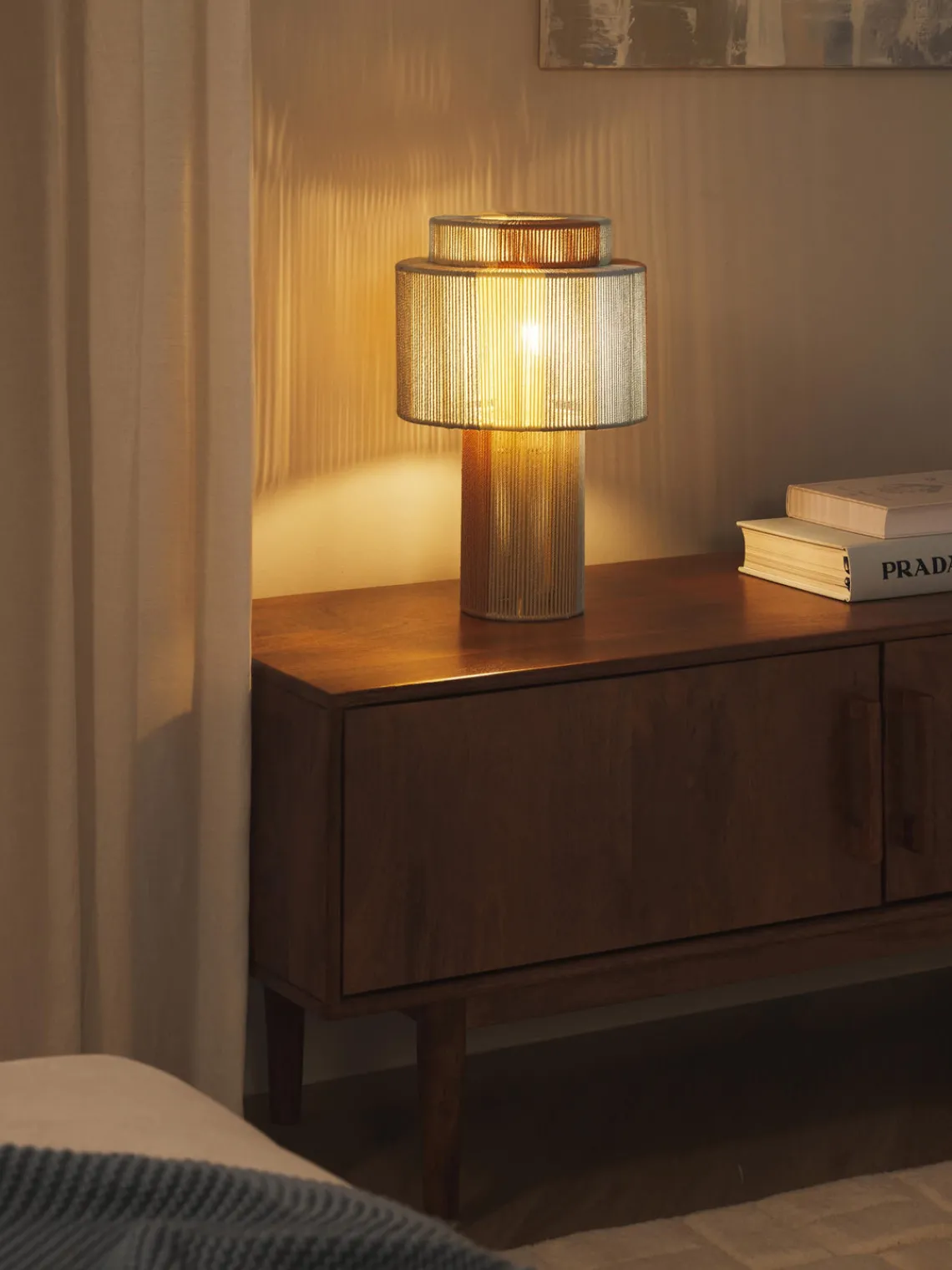 Clearance Lámpara de mesa de lino Lace Lámparas De Mesa|Lámparas De Techo