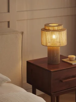 Outlet Lámpara de mesa de lino Lace Lámparas De Mesa|Lámparas De Techo