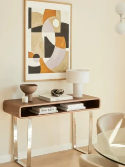 New Lámpara de mesa de lino Ron Lámparas De Mesa|Lámparas De Techo