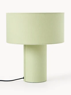 Lámparas De Mesa|Lámparas De Techo>Westwing Collection Lámpara de mesa de lino Ron Lino verde claro