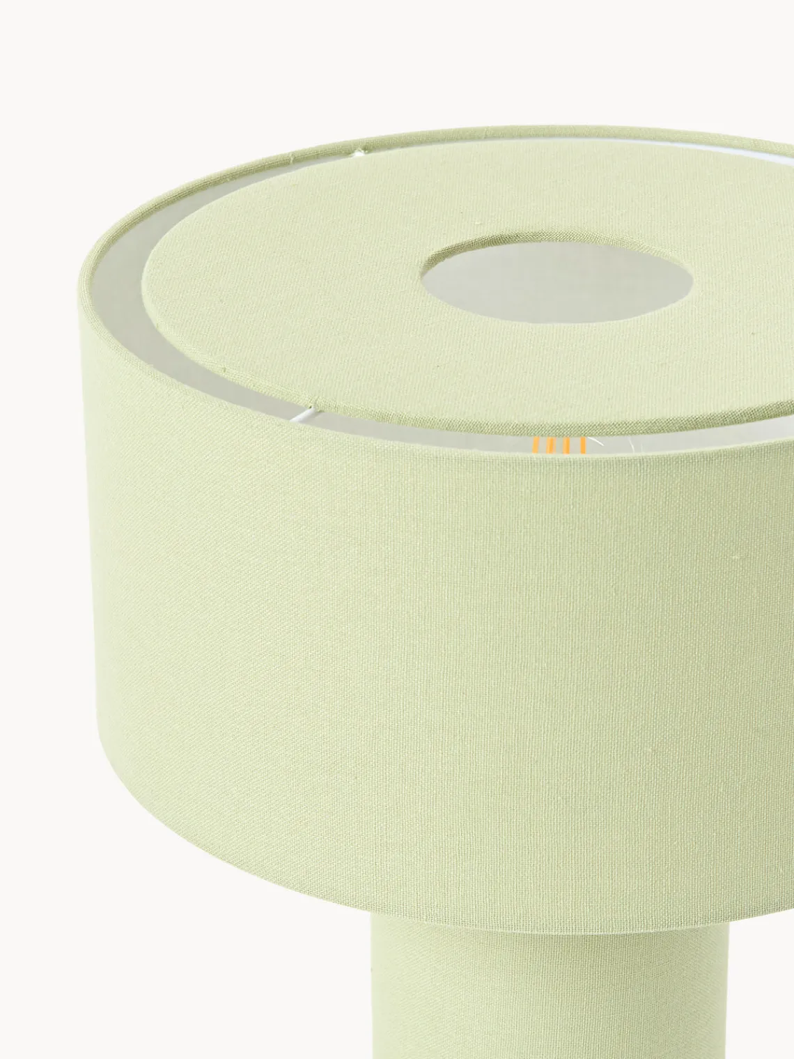 Lámparas De Mesa|Lámparas De Techo>Westwing Collection Lámpara de mesa de lino Ron Lino verde claro