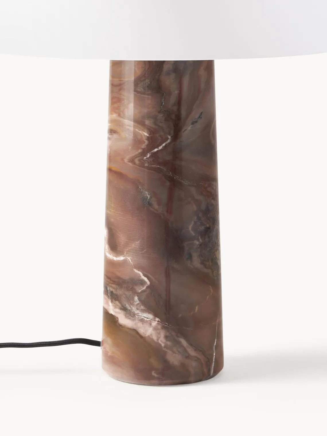 Lámparas De Mesa|Lámparas De Techo>Westwing Collection Lámpara de mesa de mármol Carla Blanco, mármol marrón