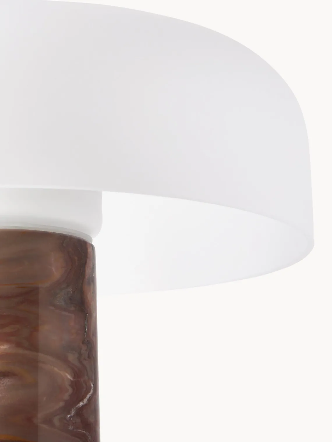 Lámparas De Mesa|Lámparas De Techo>Westwing Collection Lámpara de mesa de mármol Carla Blanco, mármol marrón