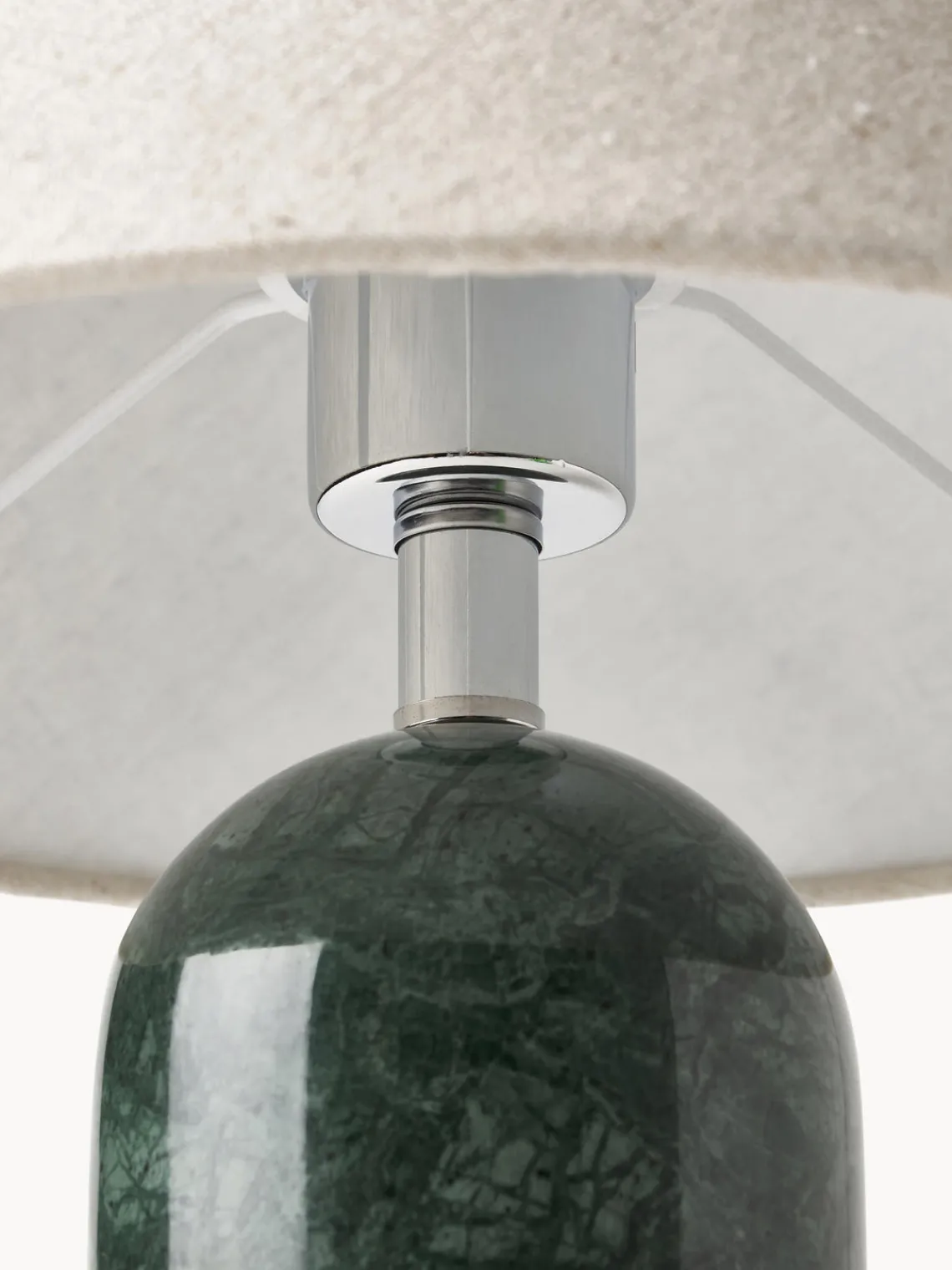 Lámparas De Mesa|Lámparas De Techo>Westwing Collection Lámpara de mesa de mármol Gia Beige, mármol verde oscuro