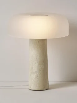 Best Lámpara de mesa de travertino Carla Lámparas De Mesa|Lámparas De Techo