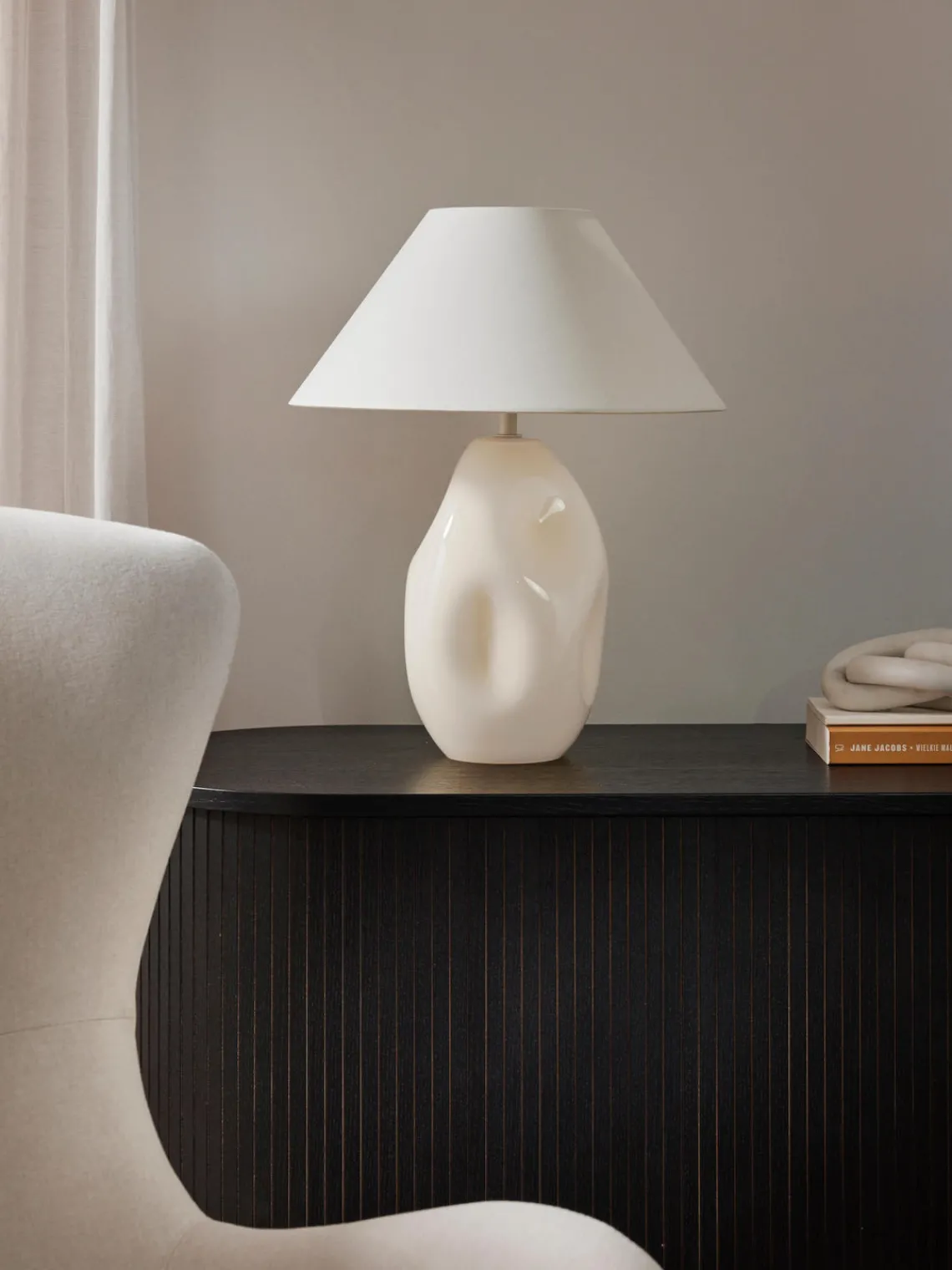 Online Lámpara de mesa de vidrio opalino Xilia Lámparas De Mesa|Lámparas De Techo