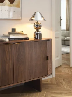 Lámparas De Mesa|Lámparas De Techo>Westwing Collection Lámpara de mesa de vidrio espejado Danielle Cromo brillante