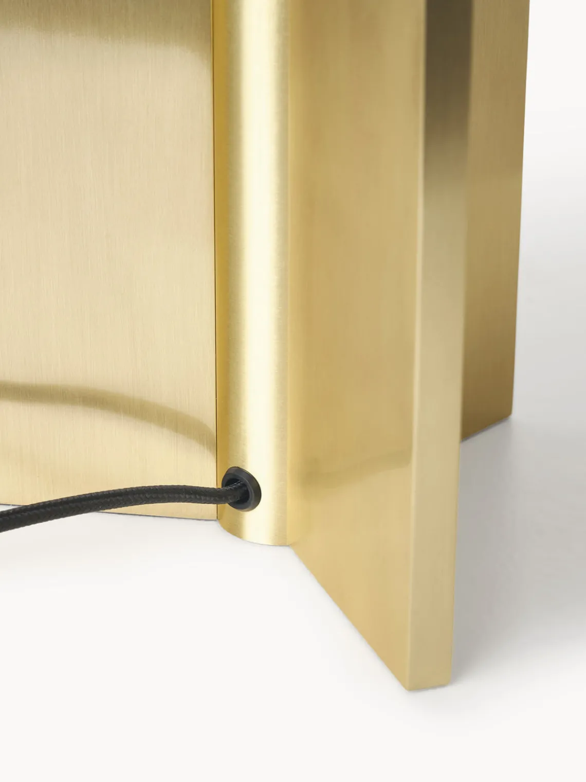 Lámparas De Mesa|Lámparas De Techo>Westwing Collection Lámpara de mesa de vidrio estriado Emmi Transparente, dorado