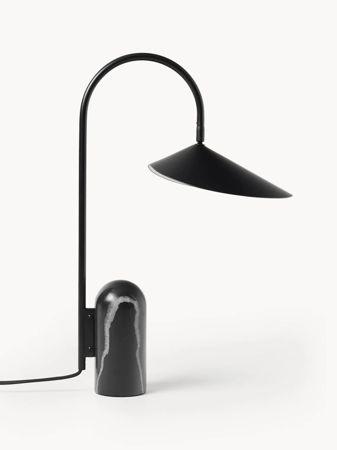 Lámparas De Mesa|Lámparas De Techo>Ferm Living Lámpara de mesa grande ajustable con base de mármol Arum Mármol negro