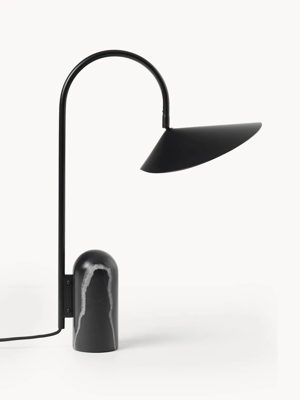 Lámparas De Mesa|Lámparas De Techo>Ferm Living Lámpara de mesa grande ajustable con base de mármol Arum Mármol negro