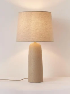 Clearance Lámpara de mesa grande con base de cemento Kaya Lámparas De Mesa|Lámparas De Techo