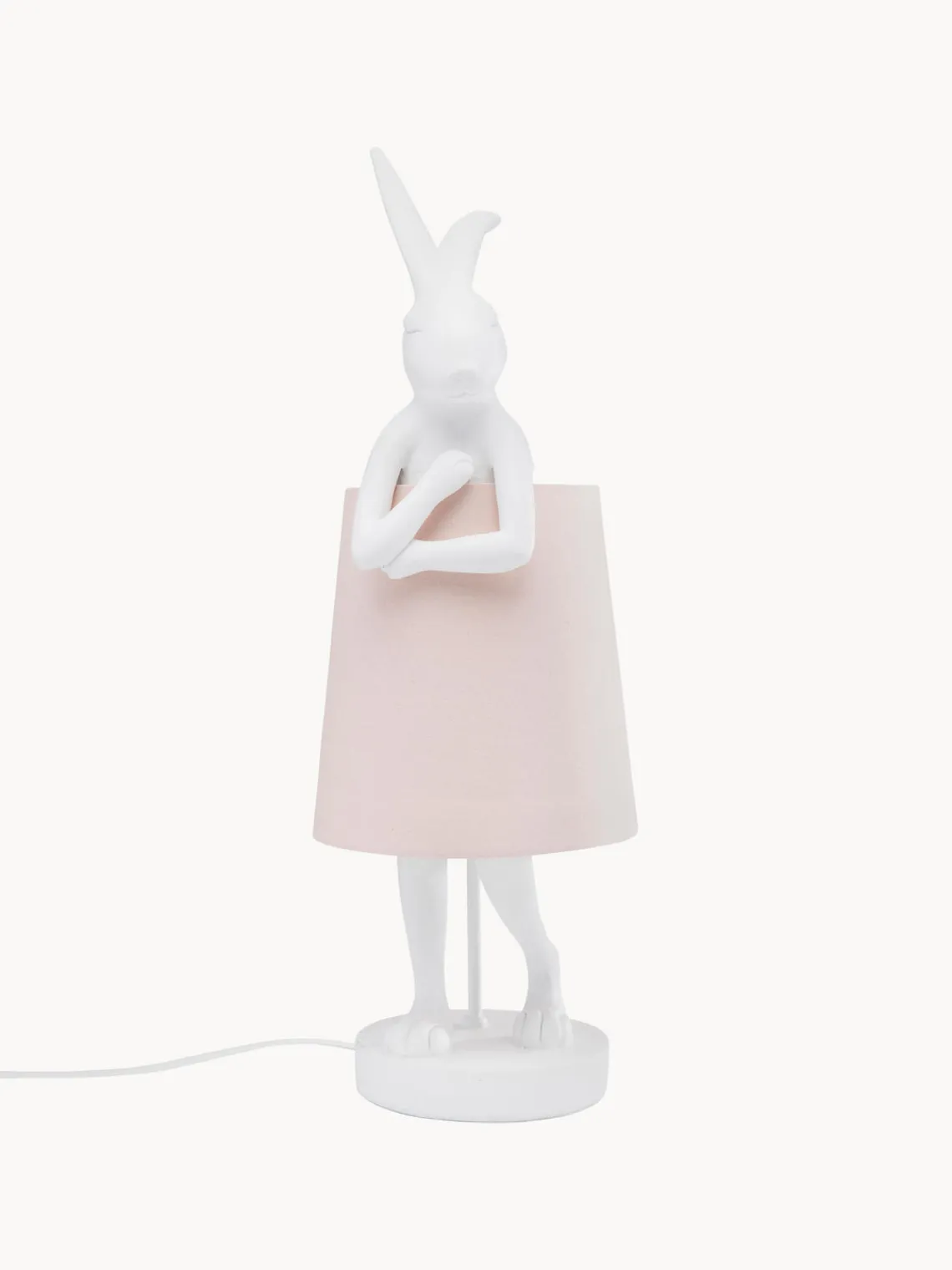 Lámparas De Mesa|Lámparas De Techo>Kare Design Lámpara de mesa grande de diseño Rabbit Blanco, rosa claro