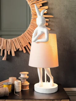 Lámparas De Mesa|Lámparas De Techo>Kare Design Lámpara de mesa grande de diseño Rabbit Blanco, rosa claro