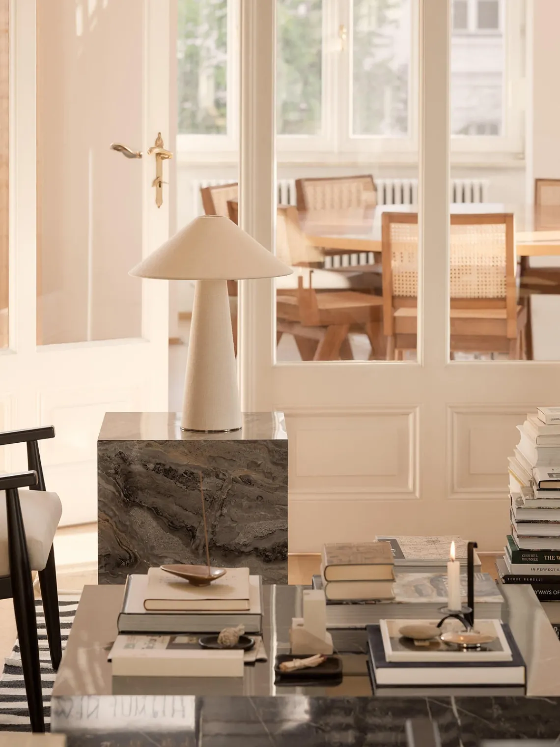 Lámparas De Mesa|Lámparas De Techo>Westwing Collection Lámpara de mesa grande de lino Ilena