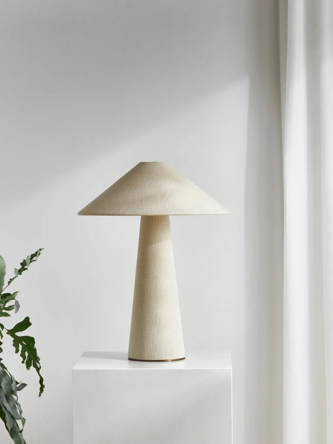 Lámparas De Mesa|Lámparas De Techo>Westwing Collection Lámpara de mesa grande de lino Ilena