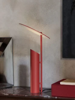 Lámparas De Mesa|Lámparas De Techo>Verpan Lámpara de mesa grande de diseño Verner Panton Reflect Rojo