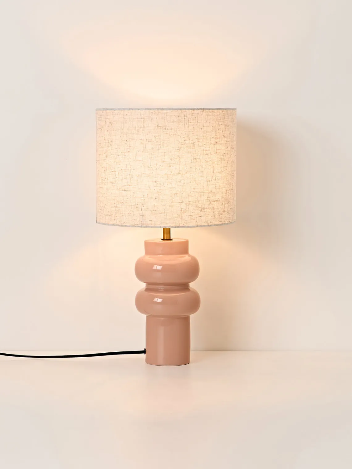 Lámparas De Mesa|Lámparas De Techo>Westwing Collection Lámpara de mesa grande de cerámica Christine Rosa