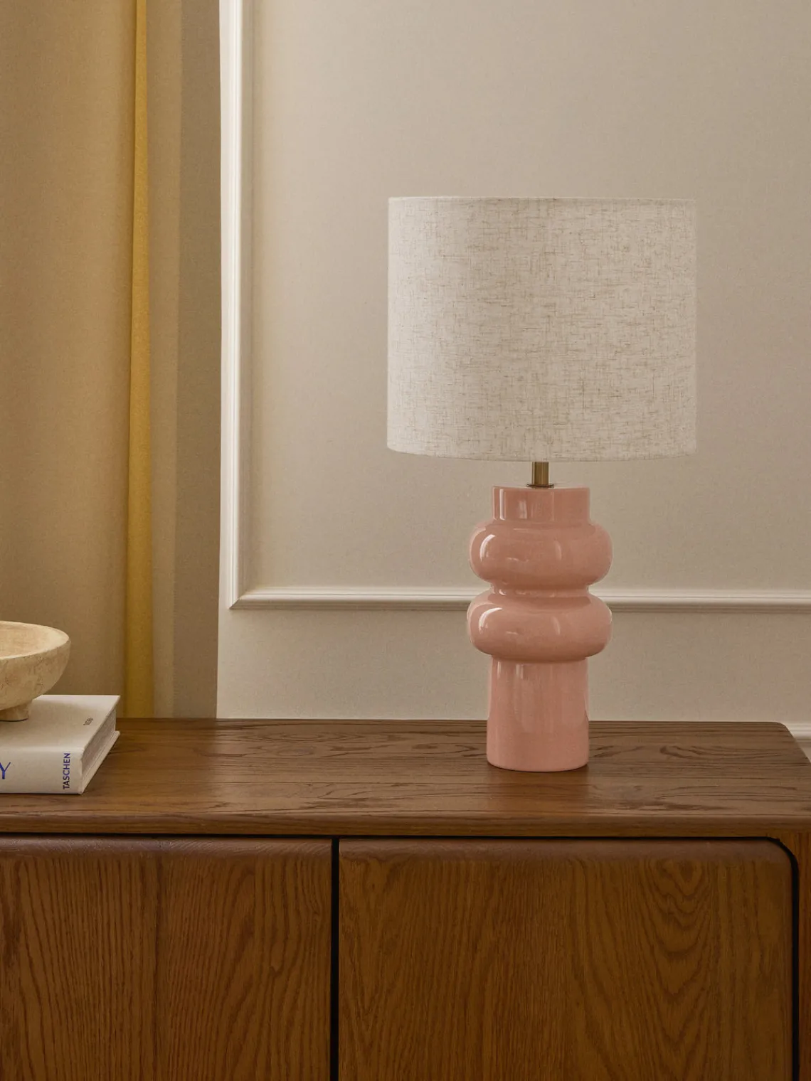 Lámparas De Mesa|Lámparas De Techo>Westwing Collection Lámpara de mesa grande de cerámica Christine Rosa