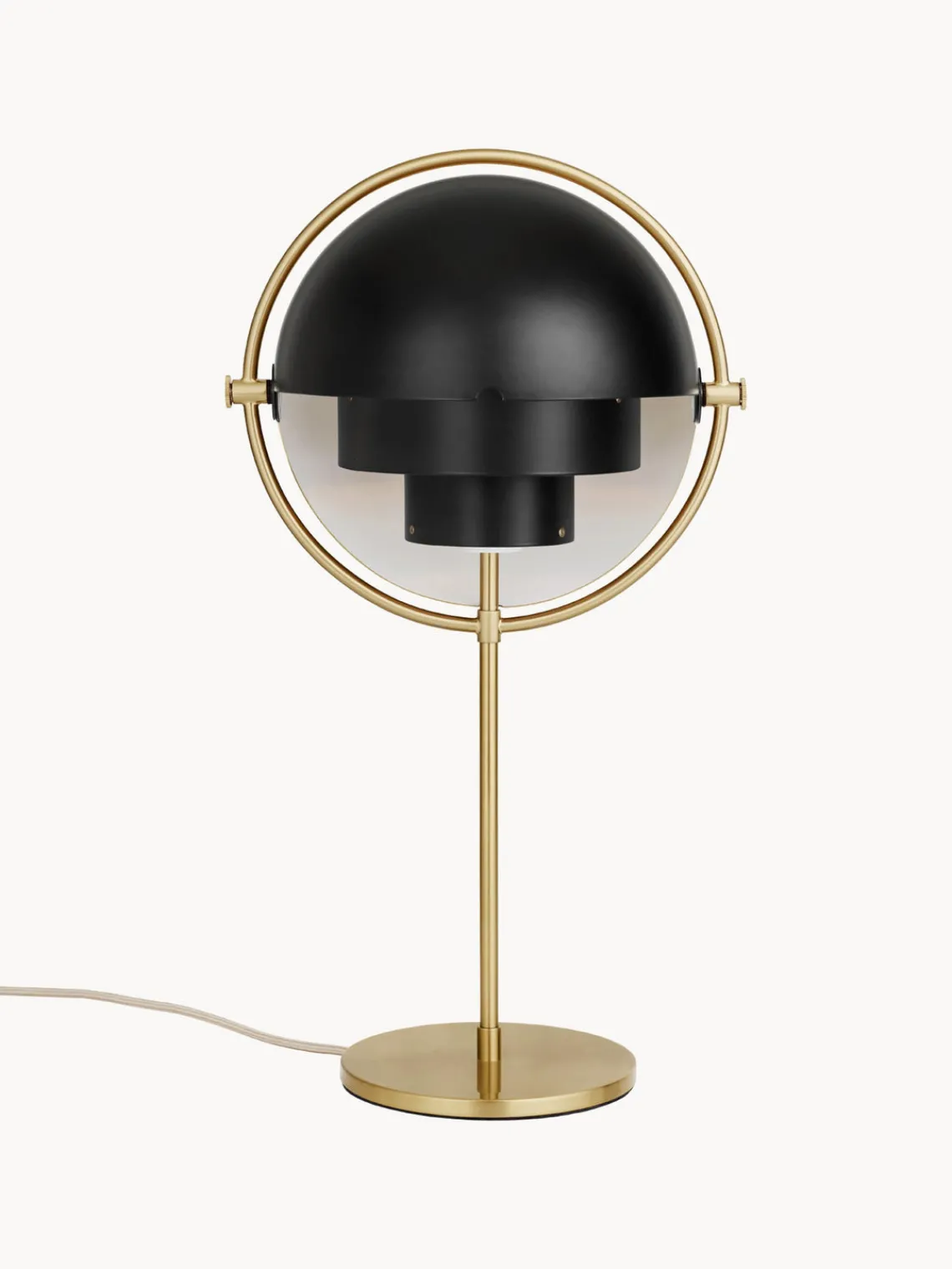 Lámparas De Mesa|Lámparas De Techo>GUBI Lámpara de mesa grande regulable Multi-Lite Negro mate, dorado mate