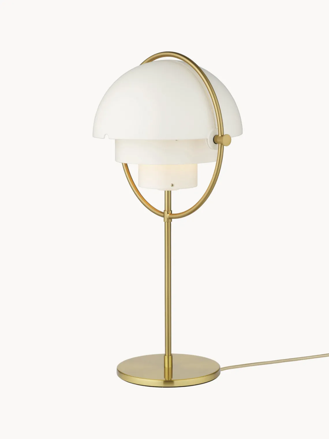 Lámparas De Mesa|Lámparas De Techo>GUBI Lámpara de mesa grande regulable Multi-Lite Blanco mate, dorado mate