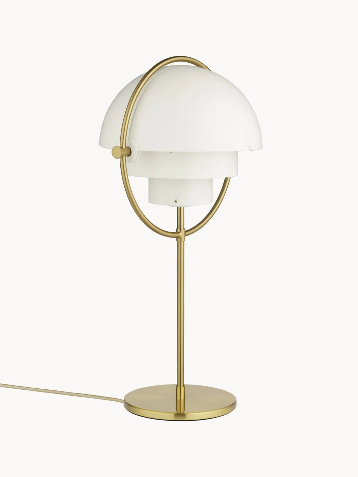 Lámparas De Mesa|Lámparas De Techo>GUBI Lámpara de mesa grande regulable Multi-Lite Blanco mate, dorado mate