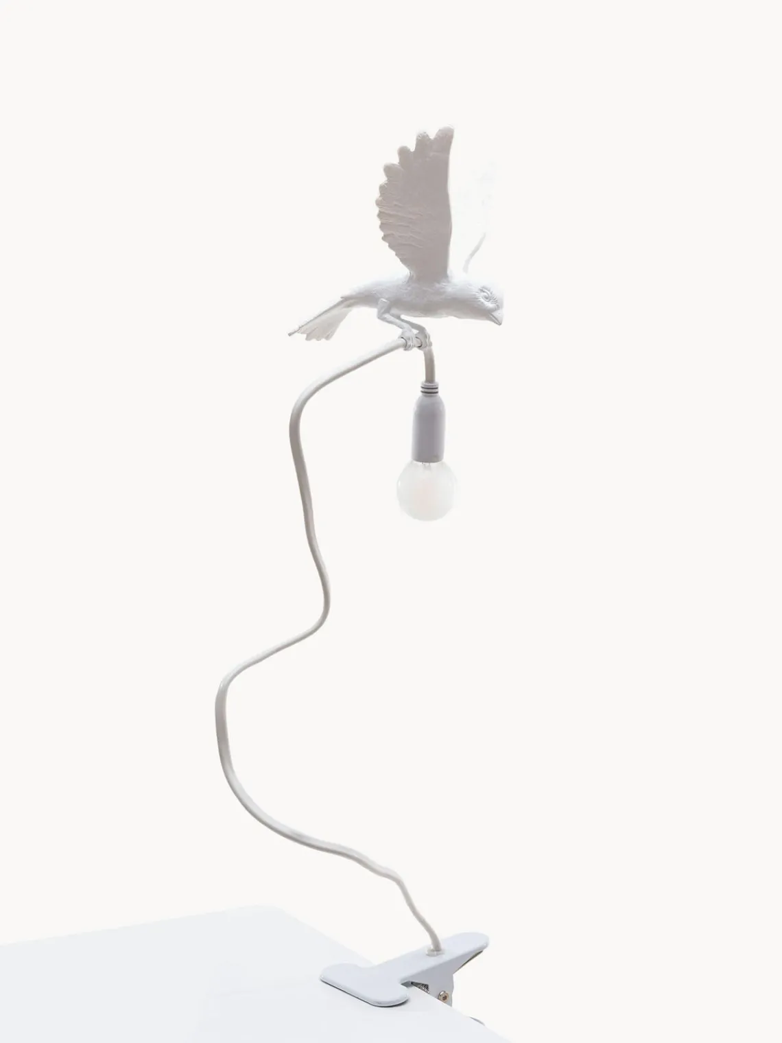 Lámparas De Mesa|Lámparas De Techo>SELETTI Lámpara de mesa grande regulable con pinza Sparrow Blanco mate
