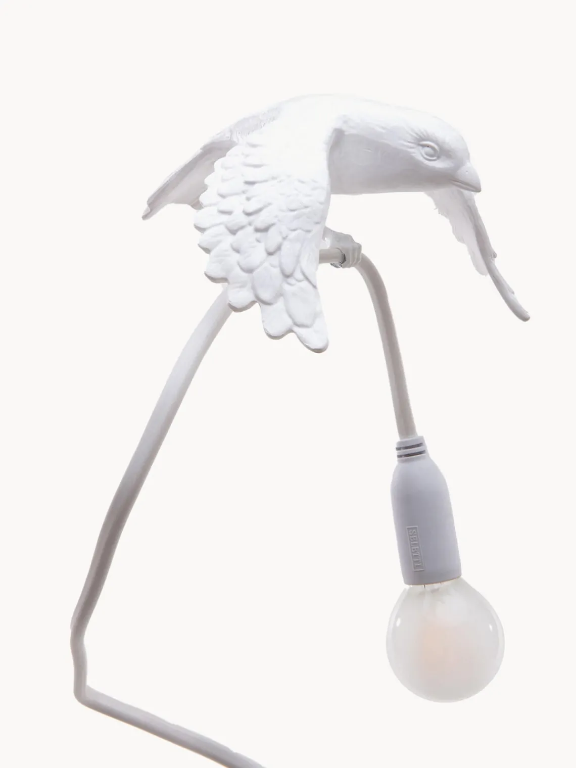 Lámparas De Mesa|Lámparas De Techo>SELETTI Lámpara de mesa grande regulable con pinza Sparrow Blanco mate