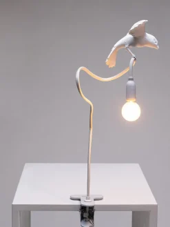 Lámparas De Mesa|Lámparas De Techo>SELETTI Lámpara de mesa grande regulable con pinza Sparrow Blanco mate