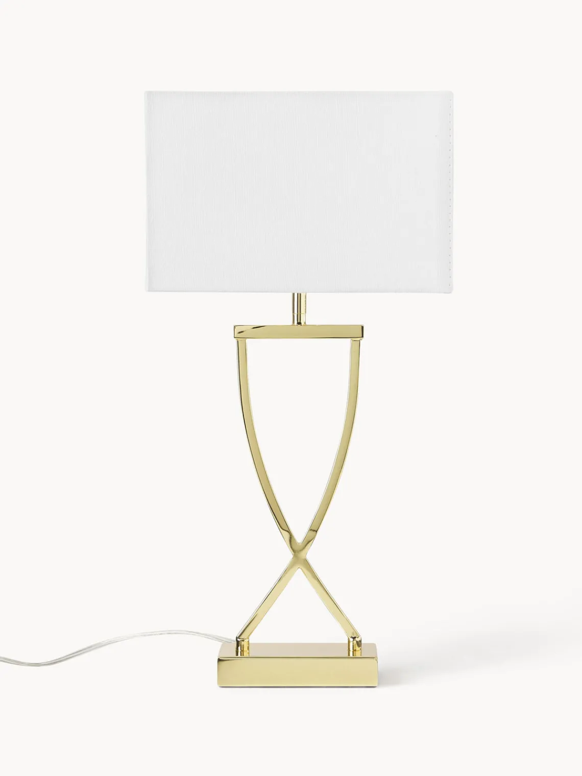 Lámparas De Mesa|Lámparas De Techo>Westwing Collection Lámpara de mesa grande Vanessa Dorado, blanco