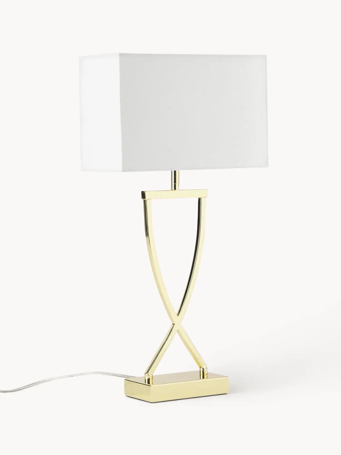 Lámparas De Mesa|Lámparas De Techo>Westwing Collection Lámpara de mesa grande Vanessa Dorado, blanco